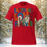 Finnish Lapphund Love Forever Bold Typography Statement T-Shirt | Lapphund Designs