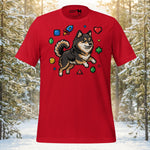 Finnish Lapphund Pixel Jump Game Icon Action Illustration T-Shirt | Lapphund Designs