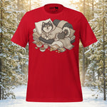 Finnish Lapphund Cozy Hoodie Cabin Snuggles Graphic T-Shirt | Lapphund Designs