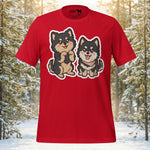 Finnish Lapphund Kawaii Paws Chibi Besties Graphic T-Shirt | Lapphund Designs