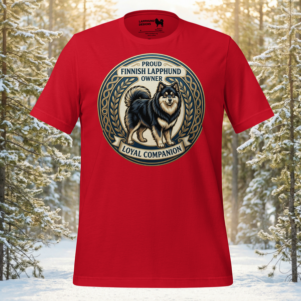 Finnish Lapphund Proud Owner Loyal Companion Heritage Graphic T-Shirt | Lapphund Designs