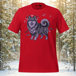 Finnish Lapphund Midnight Moon Bat Magic Graphic T-Shirt | Lapphund Designs