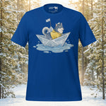 Finnish Lapphund Paper Boat Adventure T-Shirt | Lapphund Designs