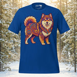 Finnish Lapphund Boho Symbol Art Peaceful Spirit Illustration T-Shirt | Lapphund Designs