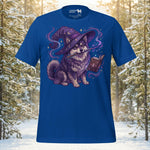 Finnish Lapphund Wizard Spellbook Fantasy Illustration T-Shirt | Lapphund Designs
