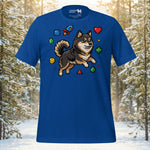 Finnish Lapphund Pixel Jump Game Icon Action Illustration T-Shirt | Lapphund Designs