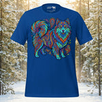 Finnish Lapphund Psychedelic Swirl Color Flow Illustration T-Shirt | Lapphund Designs