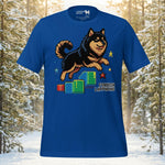 Finnish Lapphund Pixel Platform Jump Retro Game Illustration T-Shirt | Lapphund Designs