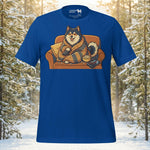 Finnish Lapphund Cozy Couch Lounging Homebody Illustration T-Shirt | Lapphund Designs