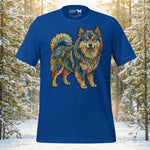 Finnish Lapphund Painterly Texture Layered Brushstroke Illustration T-Shirt | Lapphund Designs