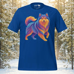 Finnish Lapphund Vibrant Aurora Swirl Style Tee | Lapphund Designs