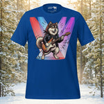 Finnish Lapphund Rock Legend Electric Guitar Graphic T-Shirt | Lapphund Designs