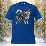 Finnish Lapphund Geometric Mosaic Mountain Adventure T-Shirt | Lapphund Designs