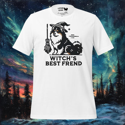 Witch's Best Friend T-paita – Suomen lapinkoira Halloween Design