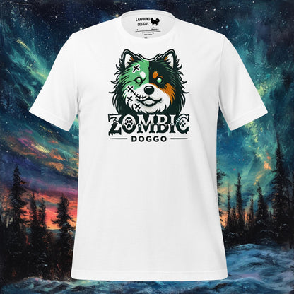 Zombie Doggo T-paita – Suomen lapinkoira Halloween Zombie Design