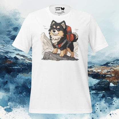 Summit Seeker Lapphund T-Shirt – Finnish Lapphund Mountain Adventure Design