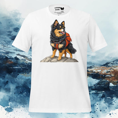 Trailblazer Lapphund T-Shirt – Finnish Lapphund Adventure Hiking Design