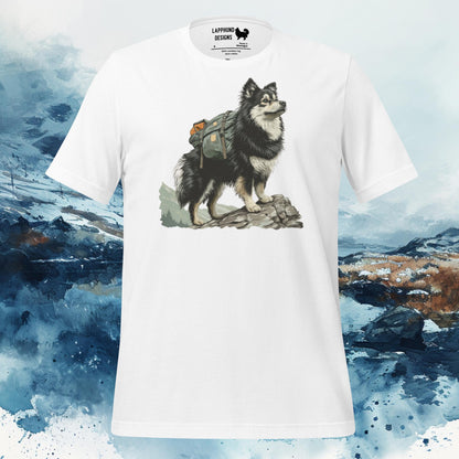 Mountain Guide Lapphund T-Shirt – Finnish Lapphund Hiking Adventure Design