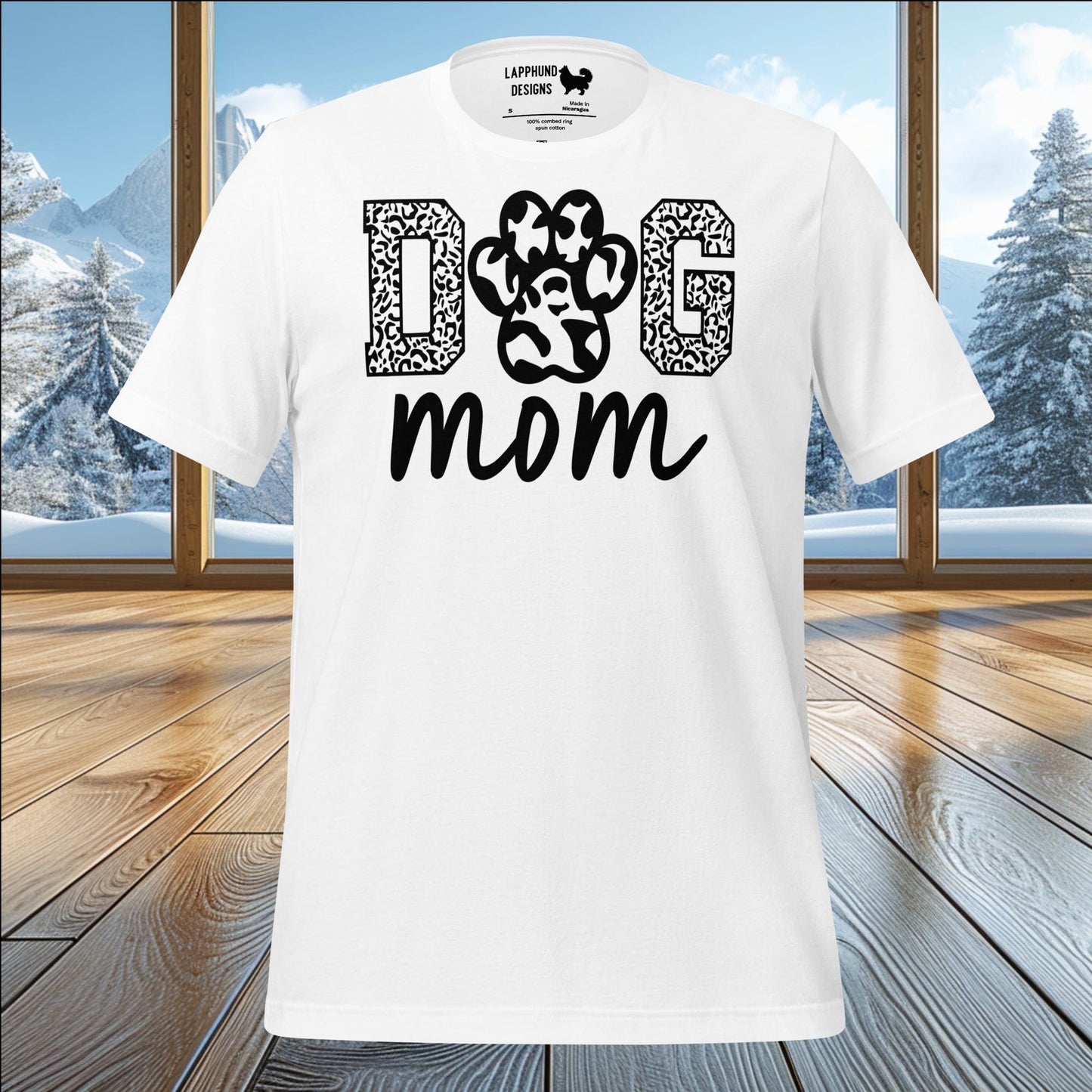 Paw Print Dog Mom T-Shirt – Perfect for Proud Dog Moms Who Love Adventure