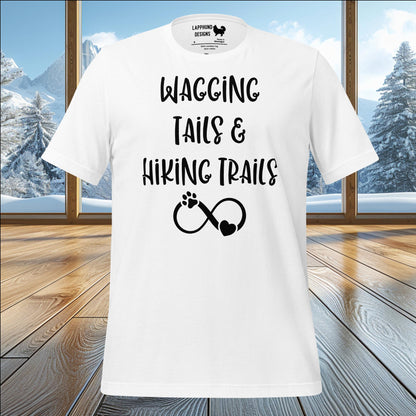 Wagging Tails & Hiking Trails T-Shirt – Perfect for Dog Lovers & Outdoor Adventurers