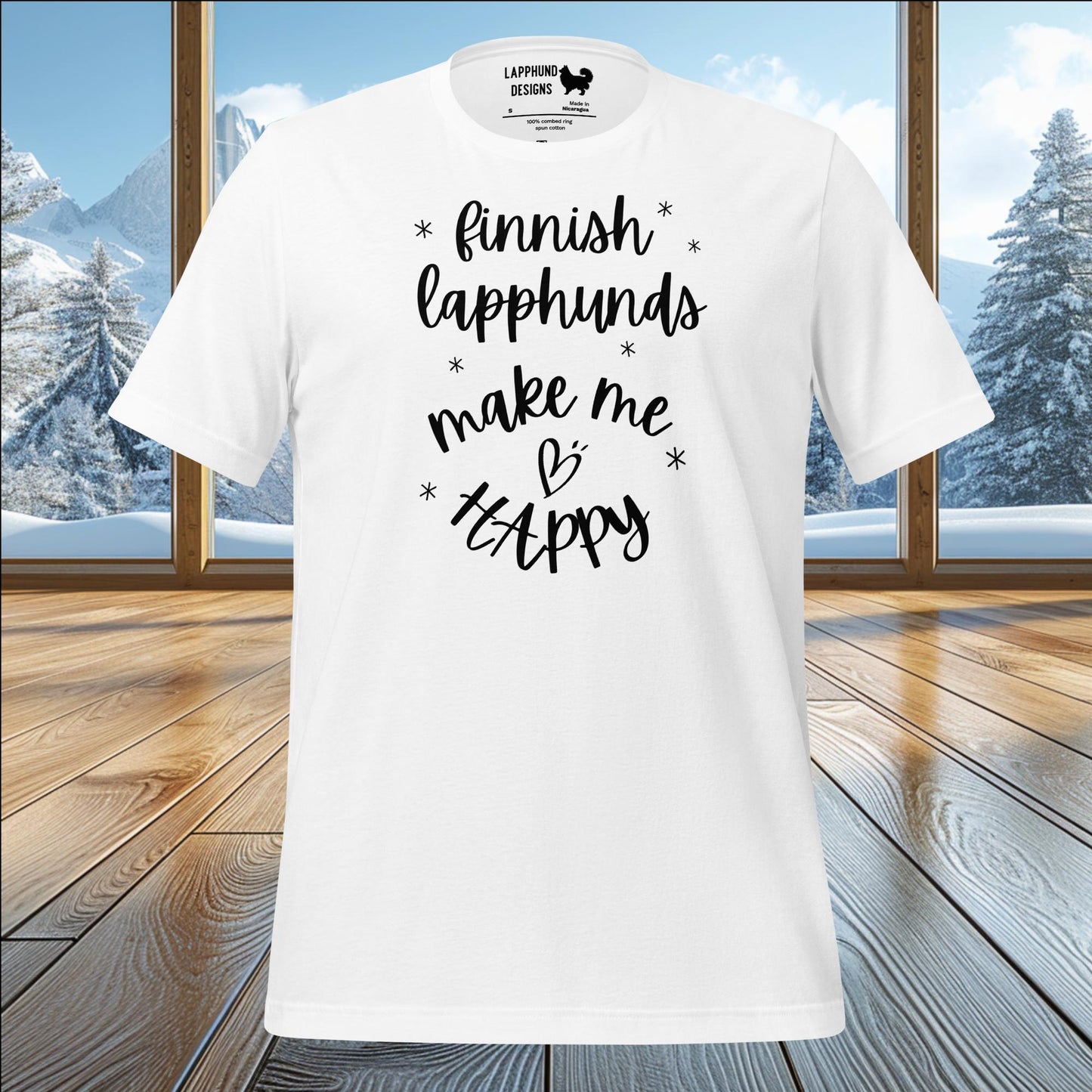 Finnish Lapphunds Make Me Happy T-Shirt – Perfect for Lapphund Lovers & Dog Enthusiasts