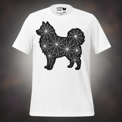 Finnish Lapphund Spiderweb Silhouette Halloween T-Shirt