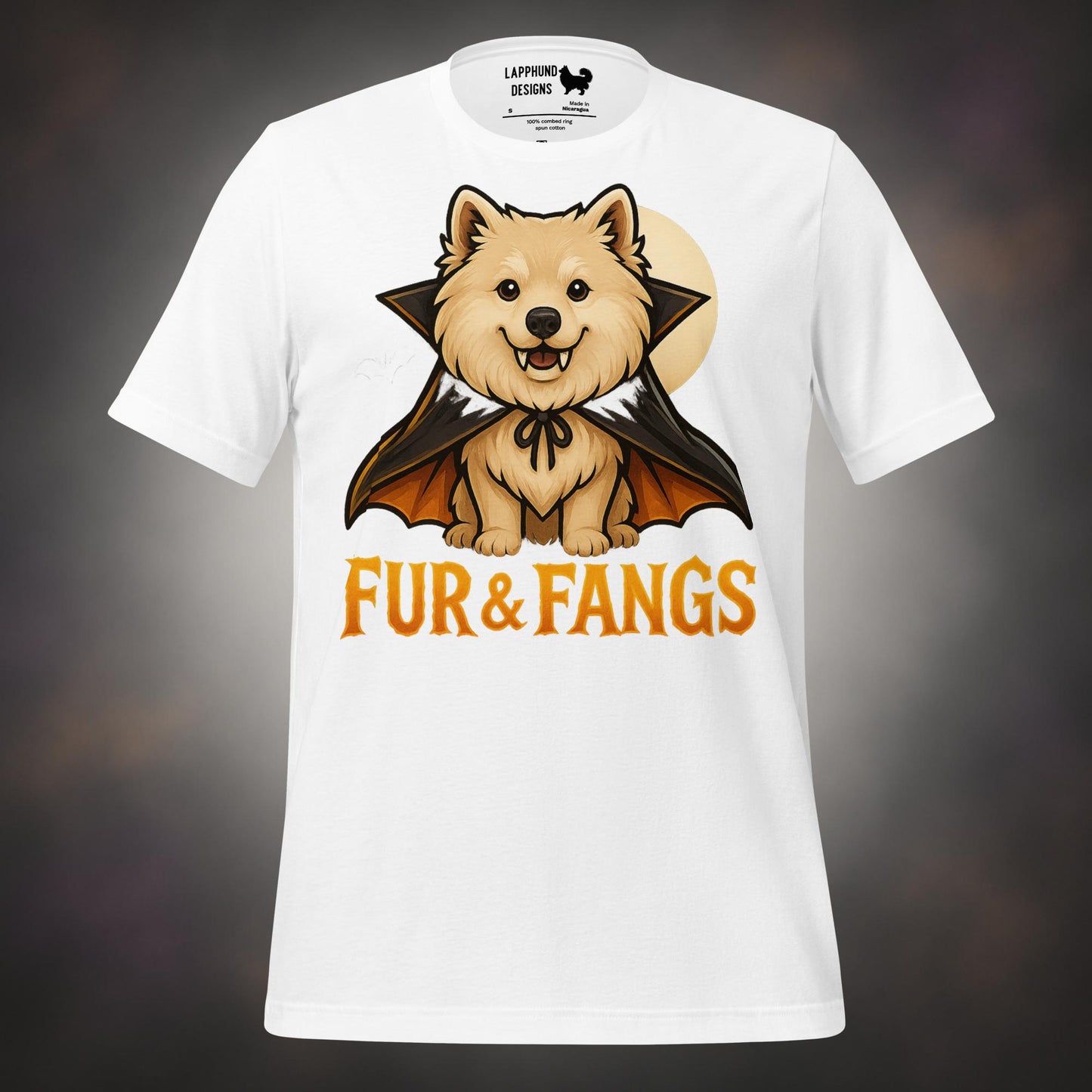 Finnish Lapphund Fur & Fangs Halloween T-Shirt