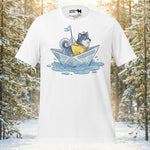 Finnish Lapphund Paper Boat Adventure T-Shirt | Lapphund Designs