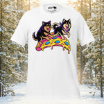 Finnish Lapphund Pizza Party T-Shirt | Lapphund Designs