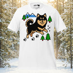 Finnish Lapphund Pixel Trail T-Shirt | Lapphund Designs