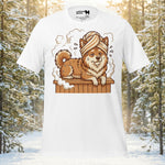 Finnish Lapphund Sauna Day Lappy Style Tee | Lapphund Designs