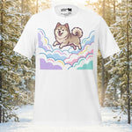 Finnish Lapphund Pastel Cloud Dreamscape Illustration T-Shirt | Lapphund Designs