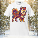 Finnish Lapphund Boho Symbol Art Peaceful Spirit Illustration T-Shirt | Lapphund Designs