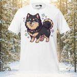 Finnish Lapphund Chibi Starry Sparkle Cute Illustration T-Shirt | Lapphund Designs