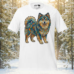 Finnish Lapphund Painterly Texture Layered Brushstroke Illustration T-Shirt | Lapphund Designs