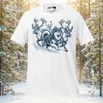 Finnish Lapphund Nordic Mythic Winter Hunt Illustration T-Shirt | Lapphund Designs