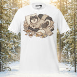 Finnish Lapphund Cozy Hoodie Cabin Snuggles Graphic T-Shirt | Lapphund Designs
