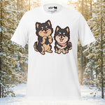 Finnish Lapphund Kawaii Paws Chibi Besties Graphic T-Shirt | Lapphund Designs
