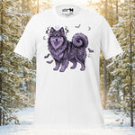 Finnish Lapphund Midnight Moon Bat Magic Graphic T-Shirt | Lapphund Designs