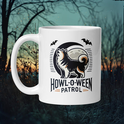 Howl-O-Ween Patrol Mug – Finnish Lapphund in Night Patrol Design