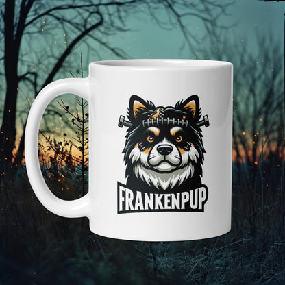 Frankenpup Mug – Finnish Lapphund in Halloween Monster Design