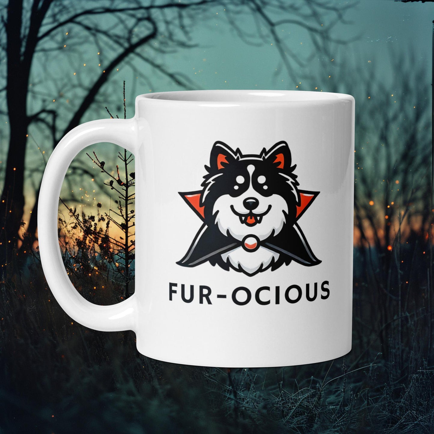 Fur-ocious Mug – Finnish Lapphund Halloween Vampire Design