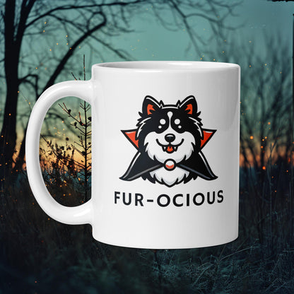 Fur-ocious Mug – Finnish Lapphund Halloween Vampire Design