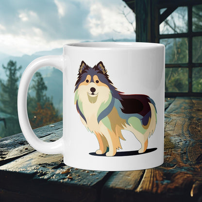 Finnish Lapphund Mug – Whimsical Pastel Illustration for Everyday Cheer