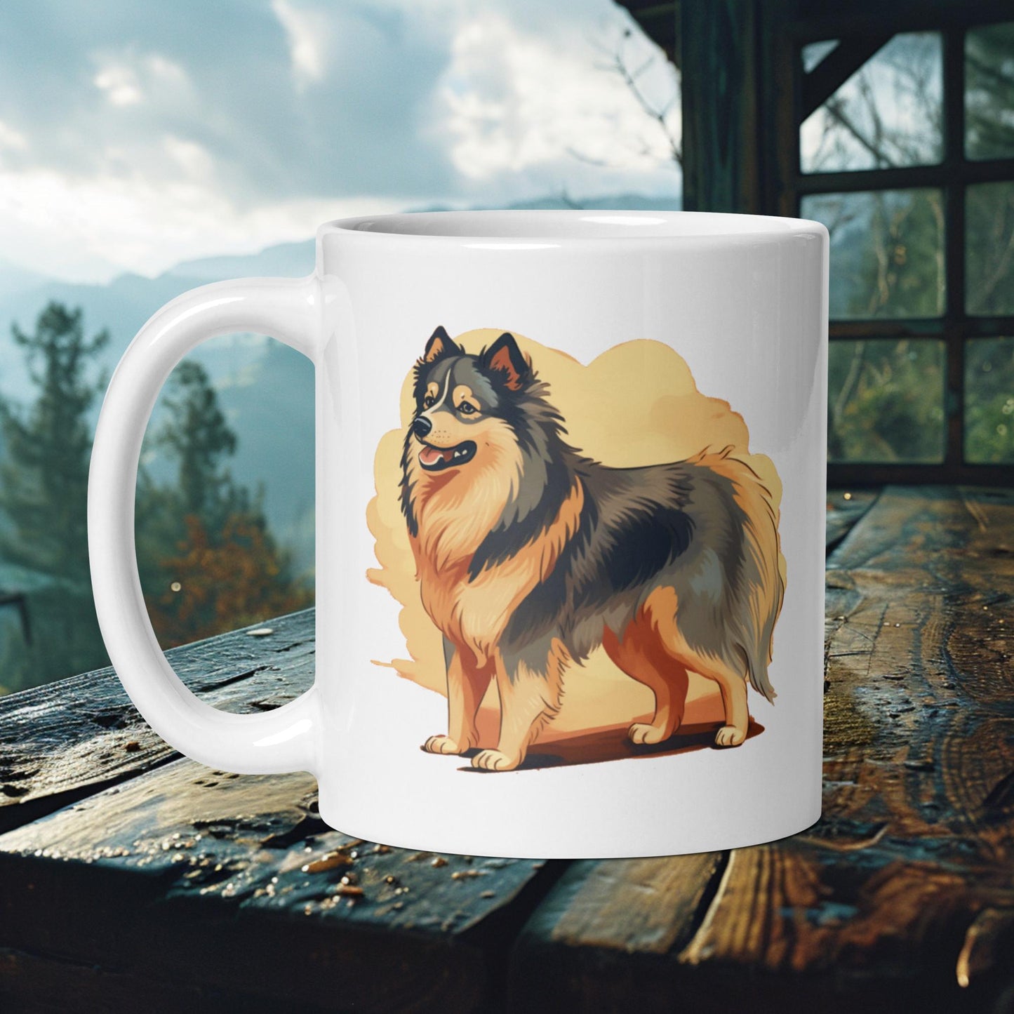 Finnish Lapphund Mug – Regal Lappie in Vintage-Inspired Art