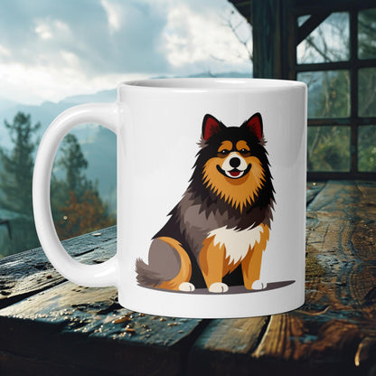 Finnish Lapphund Mug – Cute Cartoon Lappie with a Playful Smile