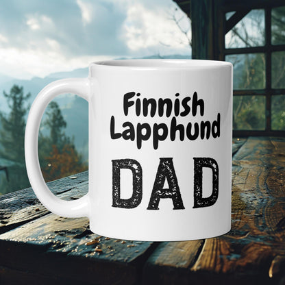 Finnish Lapphund Mug – Proud 'Finnish Lapphund Dad' Design