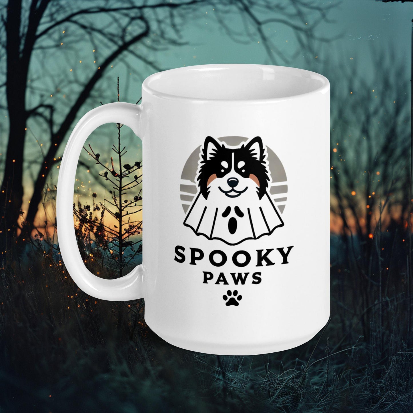 Spooky Paws Mug – Finnish Lapphund in Halloween Costume Design