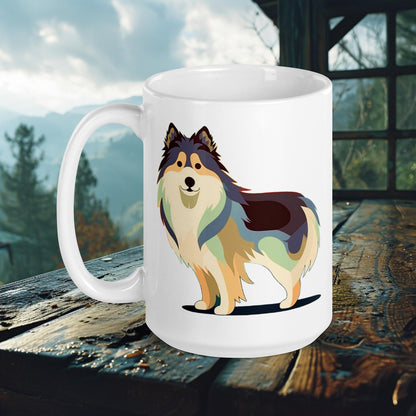 Finnish Lapphund Mug – Whimsical Pastel Illustration for Everyday Cheer