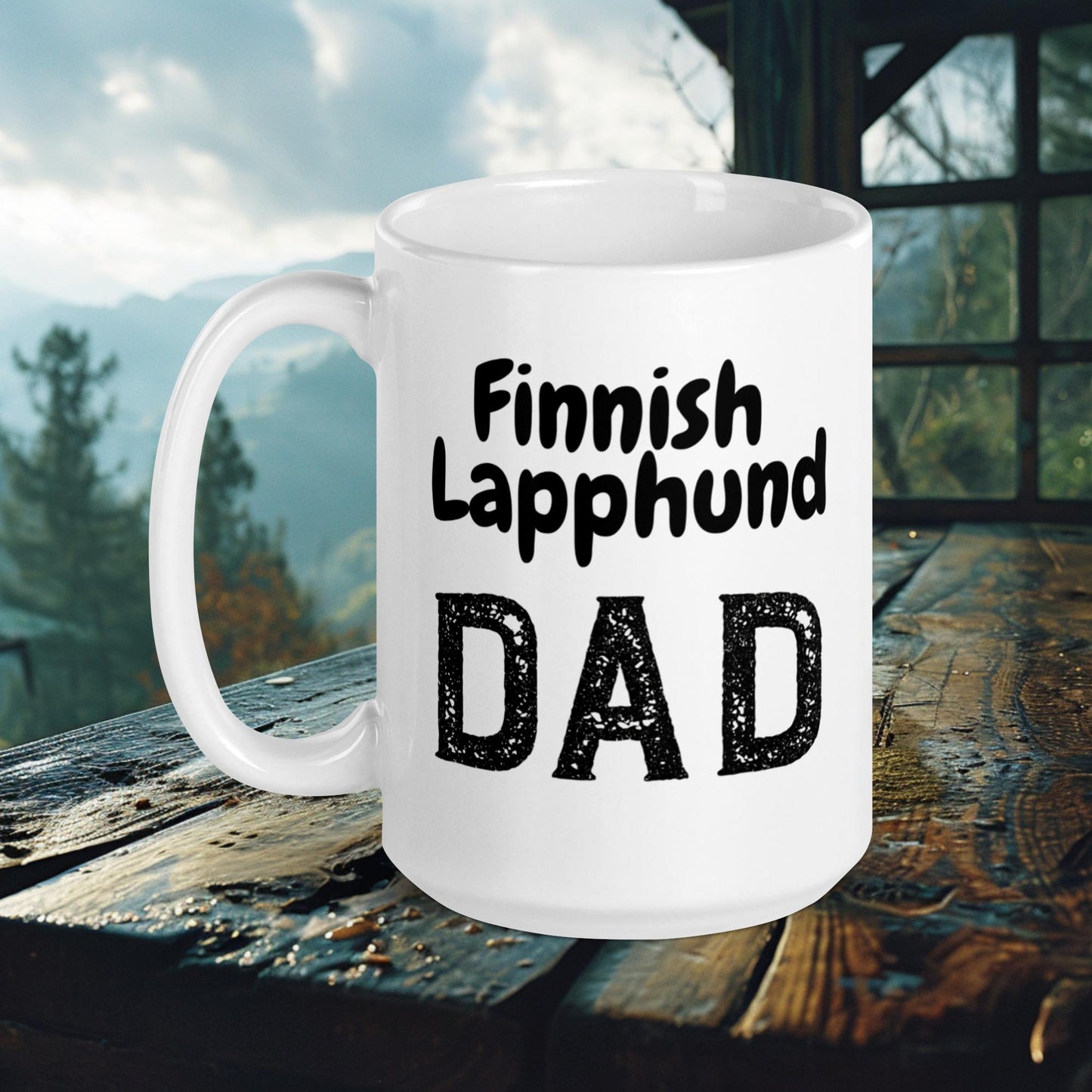 Finnish Lapphund Mug – Proud 'Finnish Lapphund Dad' Design